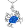 Belinda Jewelz Womens Sterling Silver Cute Sea Crab Design Pendant Necklace
