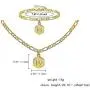 BELLA-Bee Initial Letter Pendant Necklace Tiny Hexagon Monogram Foot Anklet Figaro Link Chain Chain Bracelet 18 K Gold Plated Stainless Steel Necklace for Women Girls Jewelry BELLA-Bee Initial Letter Pendant Necklace Tiny Hexagon Monogram Foot Anklet Figaro Link Chain Chain Bracelet 18 K Gold Plated Stainless Steel Necklace for Women Girls Jewelry