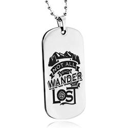 LITTONE Dad Mum to Son Inspirational Mens Jewelry Dogtag Pendant Necklace Military Stainless Steel Dog tag Love Boy Girl Gifts