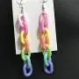 DAMLENG Funny Lightweight Resin Rainbow Chain Dangle Drop Earrings Fashion Unique Acrylic Cool Weird Transparent Color Earrings for Women Girls DAMLENG Funny Lightweight Resin Rainbow Chain Dangle Drop Earrings Fashion Unique Acrylic Cool Weird Transparent Color Earrings for Women Girls