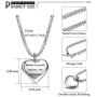 Jewenova Stainless Steel Heart Necklace for Women, Inspirational Necklace with Mantra Quotes, Inspirational Jewelry Gifts for Women Girlfriend Daughter Graduation Gift Best Friend Encouragement Gifts
