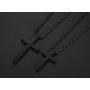 Reve Simple Stainless Steel Cross Pendant Chain Necklace for Men Women, 20-22 Inches Link Chain