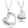 KUIYAI Mother Daughter Necklace Set of 2 Matching Heart Mom and Me Jewelry