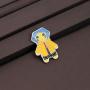 CENWA Coraline Inspired Enamel Pin Badge Horror Movie Jewelry Book Lover Nerd Gift