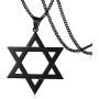 Jewish Religious Symbol Jewelry Stainless Steel Star of David Hexagram Pendant Necklace for Men
