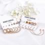 24-36 Pairs Fashion Tassel Earrings, MTSCE Set Bohemian Acrylic Hoop Earrings with Colorful Leaf Dangle Earrings for Women Girls Aretes Fashion and Valentine