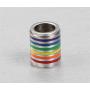 Ropman Rainbow Lesbian Pride Necklace for Unisex,Equality Bisexual Ring Chain Jewelry Stainless Steel Gay Stuff LGBTQ Accessories