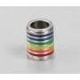 Ropman Rainbow Lesbian Pride Necklace for Unisex,Equality Bisexual Ring Chain Jewelry Stainless Steel Gay Stuff LGBTQ Accessories