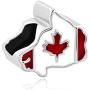 LilyJewelry Canada Flag Map Bead Charm for Bracelets