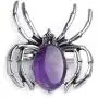 JXMYBA Spider Brooches for Women,Healing Crystal Pendant Gemstone Necklace Balance Chakra Jewelry with Stainless Steel Chain Gift Box