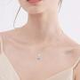 TRISHULA Mermaid Tail Necklace for Women,925 Sterling Silver Whale Tail Moonstone Pendant Cute Animal Jewelry Gift for Women Girl Mom Daughter