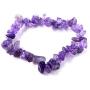5 Pcs Natural Gemstone Chakra Crystal Healing Chip Stretch Bracelets,Gemstone Polished Irregular Crystals Stone Reiki Yoga Chipped Gravel Bead Jewelry Accessories
