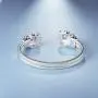 UNY Designer Inspired Jewelry Double Cable Wire CZ Antique Bangle Elegant Beautiful Valentine Gift UNY Designer Inspired Jewelry Double Cable Wire CZ Antique Bangle Elegant Beautiful Valentine Gift