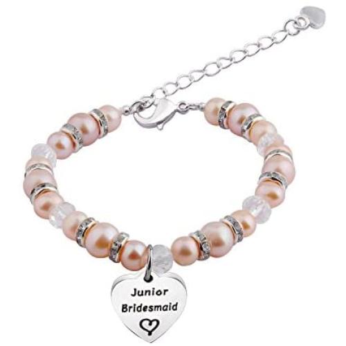 Zuo Bao Bridesmaid Jewelry Gift Nature Pearl Bracelet Maid of Honor Proposal Gift for Junior Bridesmaid
