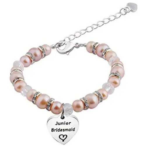 Zuo Bao Bridesmaid Jewelry Gift Nature Pearl Bracelet Maid of Honor Proposal Gift for Junior Bridesmaid