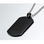 MPRAINBOW Mens Stainless Steel Customization Medical Alert Dog Tag Pendant Necklace Black,Free Engraved