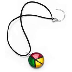SUVANI Sterling Silver Hand Blown Glass Peace Love Reggae Pendant Necklace or Dangle Earrings