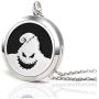 AZNECK Aromatherapy Essential Oil Diffuser Necklace Nightmare Before Christmas Pendant Halloween Stainless Steel Perfume Locket Jewelry Adjustable Chain Necklaces