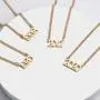 IEFSHINY Birth Year Necklace for Women, 18K Gold Plated Birth Year Number Old English Pendant Necklace Jewelry Gifts for Best Friend Sister Mom Birthday Anniversary, 1970-2021