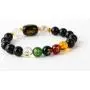 Feng Shui Obsidian Five-element Wealth Porsperity 10mm Bracelet , Attract Wealth and Good Luck, Deluxe Gift Box Included