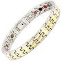 N+NITROLUBE Womens Magnetic Bracelet Titanium Fashion Magnetic Jewelry Energy Bracelets for Women Gift (Silver&Gold, 7.68)