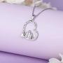 ATTRACTTO Couple Heart Necklace for Women S925 Sterling Silver I Love You for Always and Forever Jewelry for Valentines Day Birthday Mother Day Anniversary