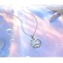 DAOSHANG 925 Sterling Silver Celtic Knot Mermaid Moon Pendant Necklace Jewelry Gift for Women Teen Girls Wife and Lovers