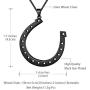 beautlace Horseshoe Necklace 18K Gold/Silver/Black Gun Plated Equestrian Horseshoe Pendant Horseback Riding Jewelry Gift for Men and Women KP0162