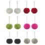 6 Pairs Faux Fur Fluffy Pom Pom Drop Dangle Earrings Set Bohemia Ethnic Handmade Colorful Long Ball Tassel Earrings Thanksgiving Christmas Earrings Gifts for Women Girls Jewelry