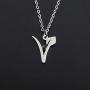 WUSUANED Stainless Steel Vegan Symbol Pendant Necklace Gift for Vegetarian