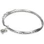Jewelry Nexus Prayer for Mom Heart & Angel Wings Charm Bangle Bracelet