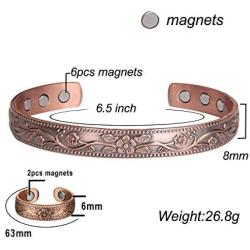 Copper Bracelet and Ring for Women Arthritis Solution