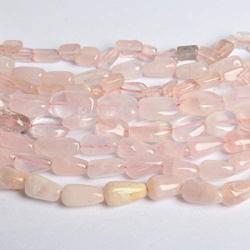 gemhub Natural Rose Quartz Stone Strand Approx 80.50 Ct Peach Pink Rose Quartz Bead 16'' Strand Necklace