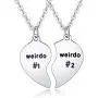 Best Friend Necklaces for 2 BFF Jewelry Weirdo Necklaces for 2 Weirdo 1 Weirdo 2 Necklaces for Women Lady Girl Friends Best Friend Necklaces for 2 BFF Jewelry Weirdo Necklaces for 2 Weirdo 1 Weirdo 2 Necklaces for Women Lady Girl Friends