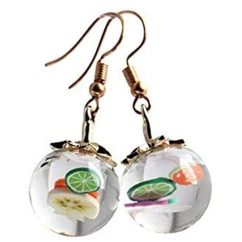 Glass Flower Drop Earrings Tree of Life Butterfly Dangle Earring for Women Time Gemstone Wishing Tree Ear Jewelry