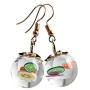 Glass Flower Drop Earrings Tree of Life Butterfly Dangle Earring for Women Time Gemstone Wishing Tree Ear Jewelry
