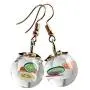 Glass Flower Drop Earrings Tree of Life Butterfly Dangle Earring for Women Time Gemstone Wishing Tree Ear Jewelry