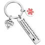BAUNA EMT Gift EMT Emergency Medical Technician Keychain You Make a Difference Appreciation Gifts for Emt Student Paramedic Emergency Responder Jewelry