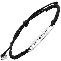 Silpada Be the Light Petite Leather Bar Link Bracelet in Sterling Silver