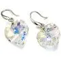 Swarovski Crystal Heart Dangle Hook Earrings for Women Drop Earrings 14K Gold Plated Hypoallergenic Jewelry