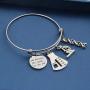 ENSIANTH Biology Chemistry Bracelet Gift for Science Graduation Microscope Charms Bangle