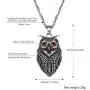 PROSTEEL Stainless Steel Owl Necklace for Men Women, Night Bird Charm Necklace, Vintage Retro Necklace, 22''-24'' Adjustable, Come Gift Box