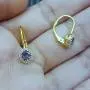 Dazzlingrock Collection 10K Ladies Halo Style Dangling Drop Earrings, Yellow Gold
