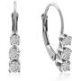 AGS Certified 1/2ct TW Diamond Lever Back Earrings in 14K Gold
