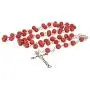 Scented Catholic Red Wooden Rosary Prayer Beaded Jerusalem Cross Crucifix Christ Jesus Necklace for Auto Car for Men Women Religious Jewelry Pendant Scented Catholic Red Wooden Rosary Prayer Beaded Jerusalem Cross Crucifix Christ Jesus Necklace for Auto Car for Men Women Religious Jewelry Pendant
