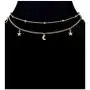 Ofeiyaa 12/16pcs Chain Gold Bead Necklace Coin Moon Star Pearl Pendant Chain Choker Multilayer Necklace Leather Cord Set for Women Men Adjustable Gold Tone