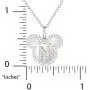 Disney Mickey Mouse Initial Sterling Silver and Cubic Zirconia Necklace, 18” Disney Mickey Mouse Initial Sterling Silver and Cubic Zirconia Necklace, 18”