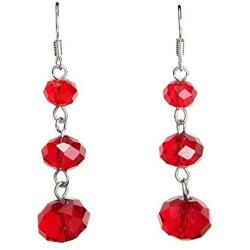Platinum-Plated Hook Crystal Dangle Earrings Cubic Zirconia Heart Drop Earrings CZ Twist Earring for Women Girl