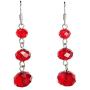Platinum-Plated Hook Crystal Dangle Earrings Cubic Zirconia Heart Drop Earrings CZ Twist Earring for Women Girl