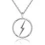 Circle Lightning Bolt Necklace Sterling Silver Necklace for Women Girls Flashing Thunder CZ Pendant Simple Zig Zag Choker Necklaces Inspirational Gifts Circle Lightning Bolt Necklace Sterling Silver Necklace for Women Girls Flashing Thunder CZ Pendant Simple Zig Zag Choker Necklaces Inspirational Gifts